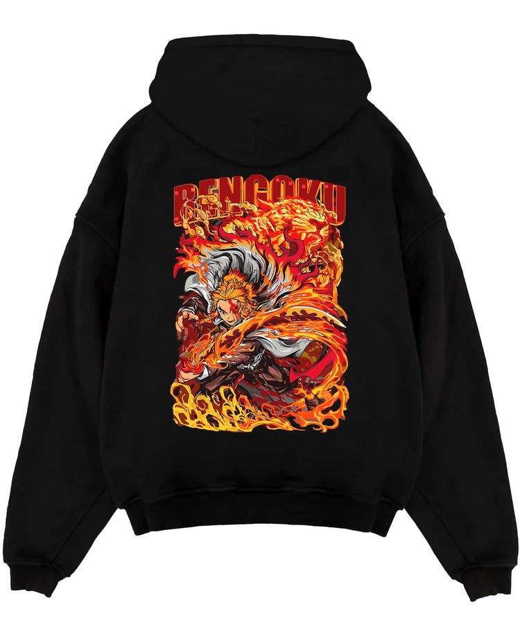 Rengoku vs Akaza Battle Demon Slayer Kimetsu no Yaiba Hoodie