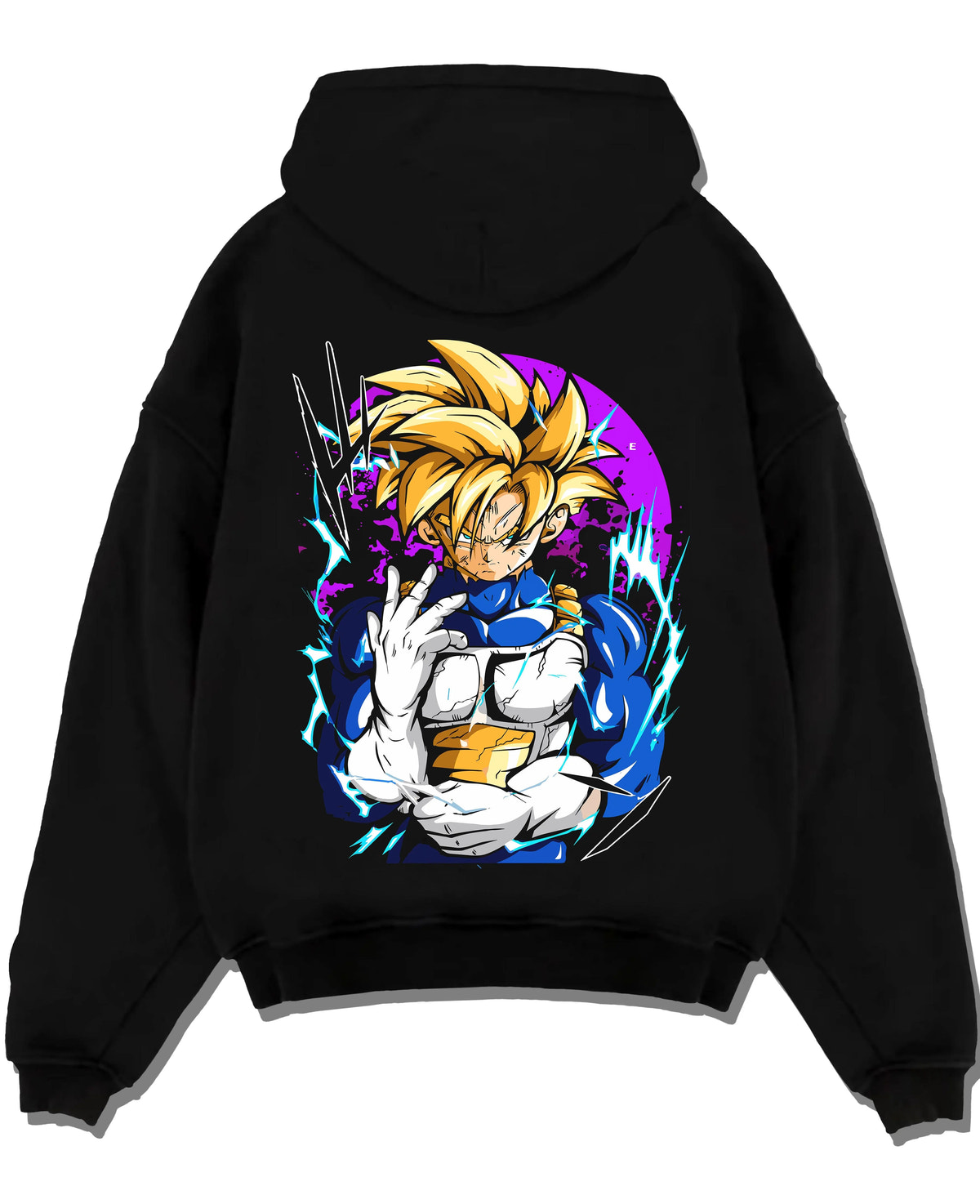 Black hoodie laid flat featuring Gohan Beast Dragon Ball ultimate power artwork.