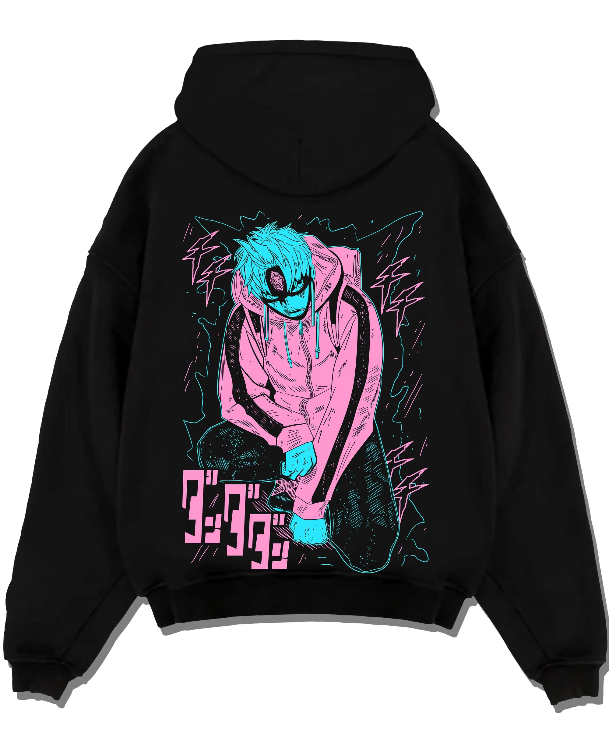 Black pullover hoodie laid flat with Naruto Hoodie Jiraiya Sage Mode Summon Jumper graphic premium wear.
