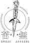 Kunai logo black text version for anime streetwear brand specialising in Japanese hoodies, sweatshirts, and graphic apparel