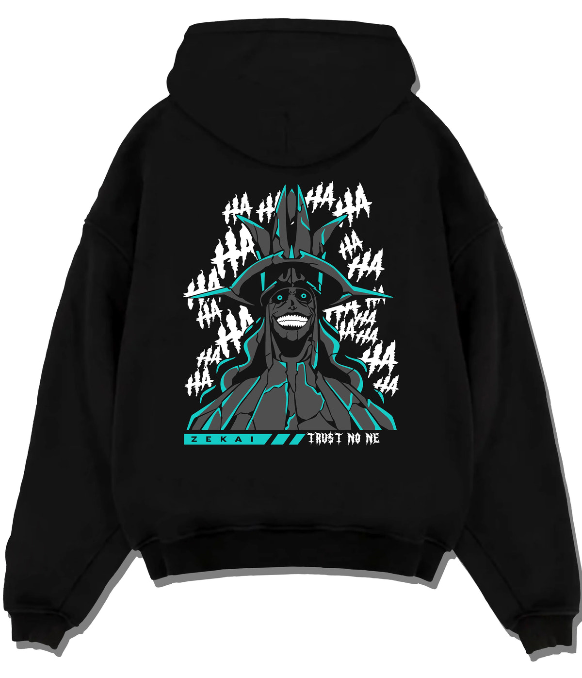 Smiling Statue of God from Solo Leveling Cartenon Temple on flat back hoodie design