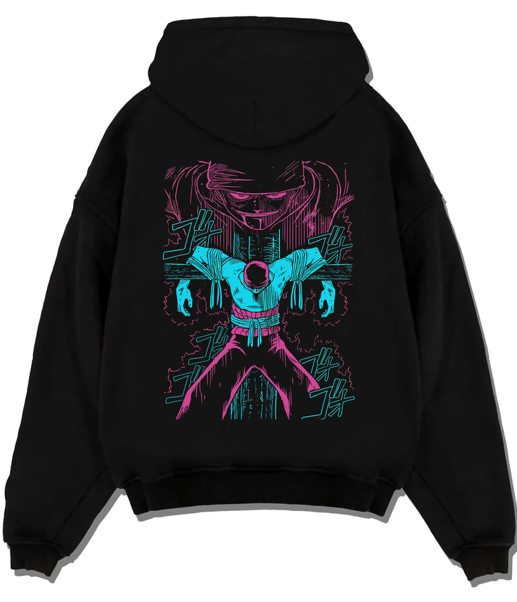 Roronoa Zoro facing execution in an early One Piece Shells Town scene on flat back hoodie design