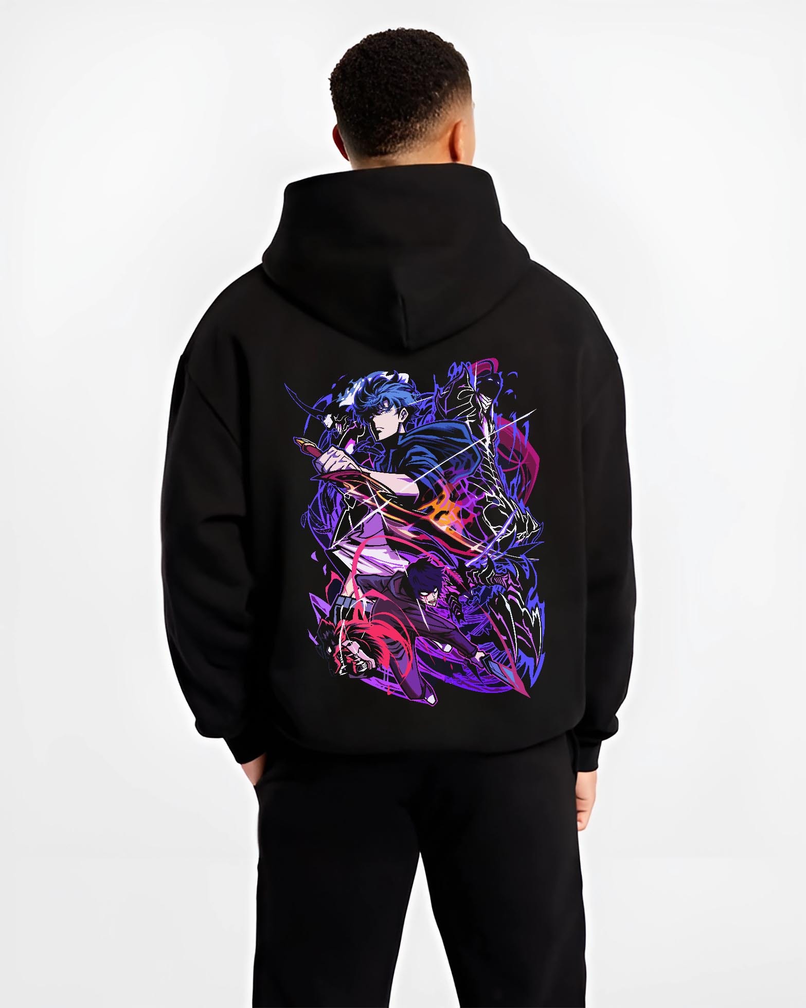 Jinwoo Sung Shadow Monarch Solo Leveling Black Hoodie